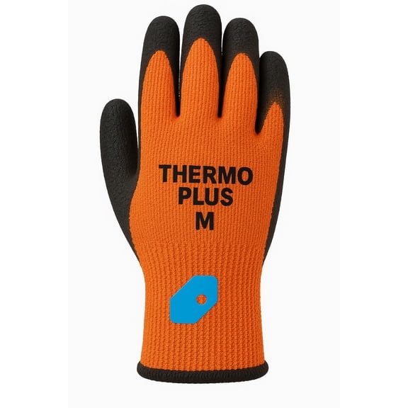 Triplenet Pricing LFS Bellingham Thermo Plus Gloves Medium Size Orange Black with Textured Rubber Palm for Enhanced and Insulation Durable Work Gloves for Cold Weather Safety 1 LB+ WG338M