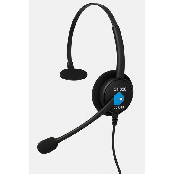 Triplenet Pricing SH330 Premium Monaural Headset with Noise-Cancelling Microphone for Clear Calls Comfortable Over-Ear Design, Lightweight (Over 1 LB), Ideal for Office and Call Center Use 005354