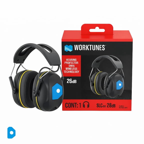 Triplenet Pricing Wireless Hearing Protector with Bluetooth Technology, 26 dB NRR, Over 1 LB, Noise Reduction Earmuffs for Work, Shooting, and Construction 90570DC