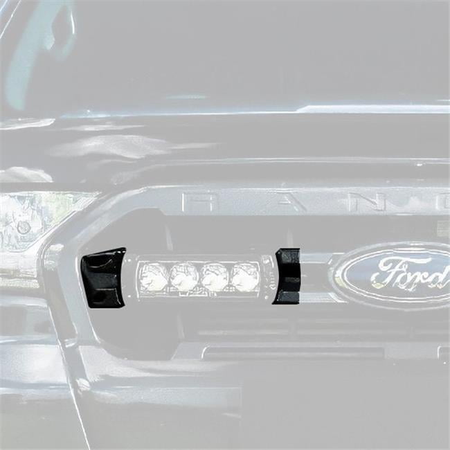Triplerlight GMUSFRL02K Grille Mounts for Two LR-750 Series LED Light Bars for 2019-2022 Ford Ranger, Black