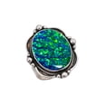 thumbnail image 1 of Triplet Opal 925 Sterling Silver Ring, Adjustable Ring, Silver Jewelry Ring, Green & Blue Ring, Oval Ring, Dainty Ring, Handmade Ring, Gemstone Ring,, 1 of 4