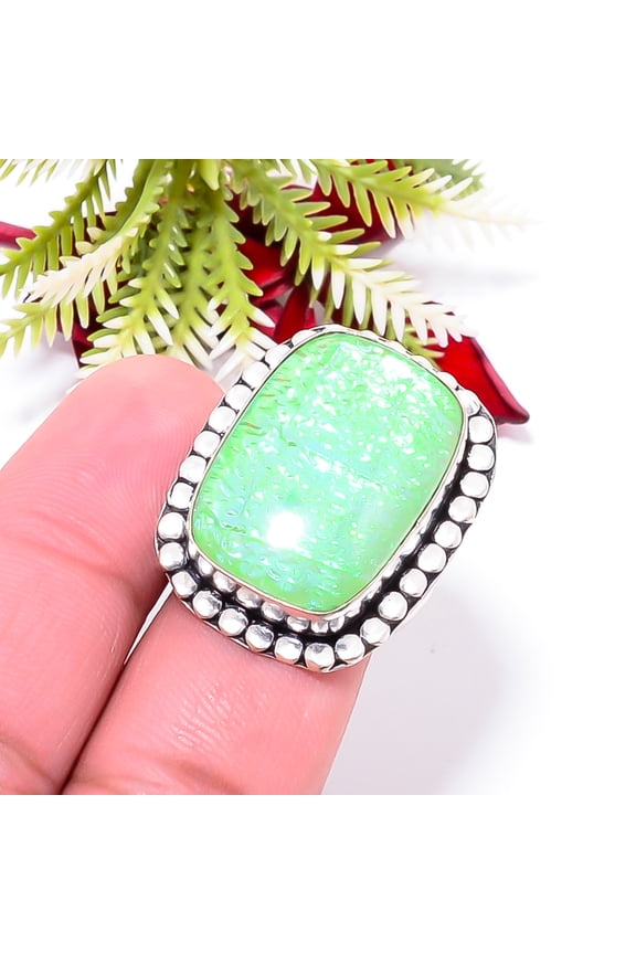 Triplet Opal Gemstone 925 Sterling Silver Handmade Ring S.7.5 R79
