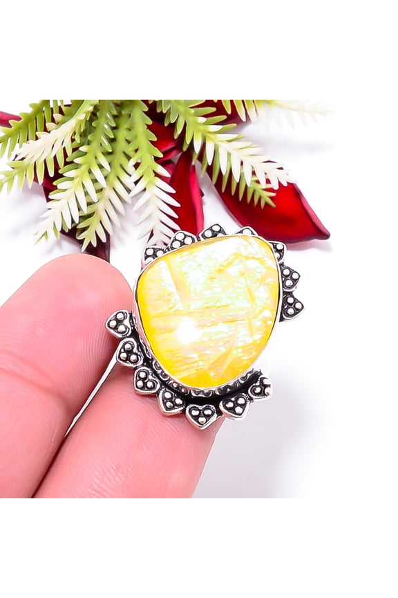 Triplet Opal Gemstone 925 Sterling Silver Handmade Ring S.8 R92