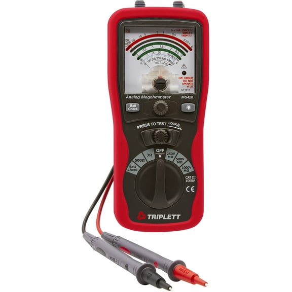 Triplett MG420 Analog Insulation Resistance Tester / Megohmmeter CA3