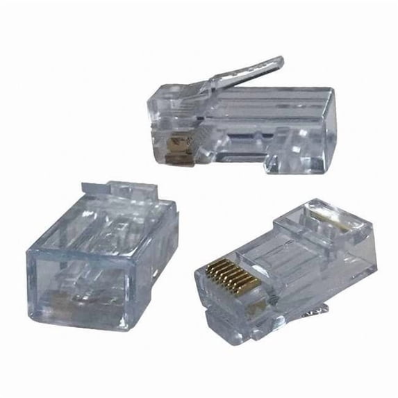 Triplett Modular Plug, RJ45 Connector Type, PK100, Color: Clear CAT5-HSPJAR