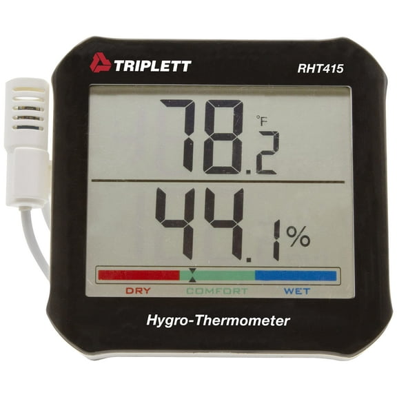 Triplett RHT415 Hygro-Thermometer with Remote Probe - Temperature, Humidity with Comfort Level CA1