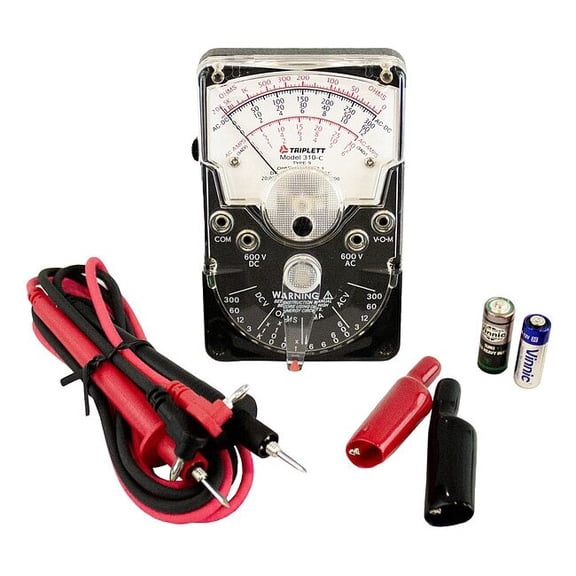 Triplett VOM,600V,Polarity Reversing Switch,0.6A 3022