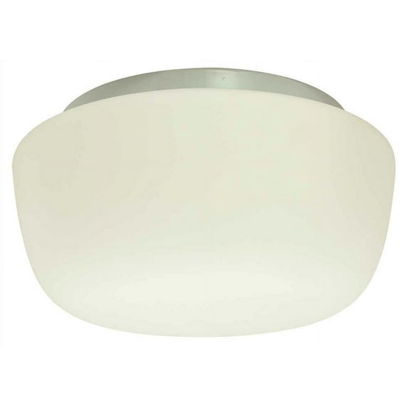 Triplex Opal Glass Ceiling Fixture, Maximum Two 60 Watt Incandescent Medium Base Bulbs, 11-1/2 In., White