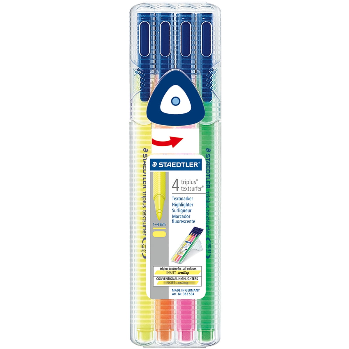 Triplus Textsurfer Highlighters 4/Pkg-Assorted