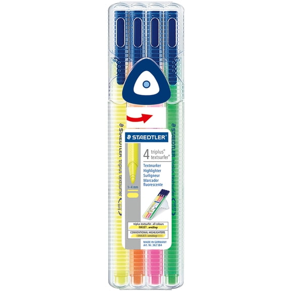Triplus Textsurfer Highlighters 4/Pkg-Assorted