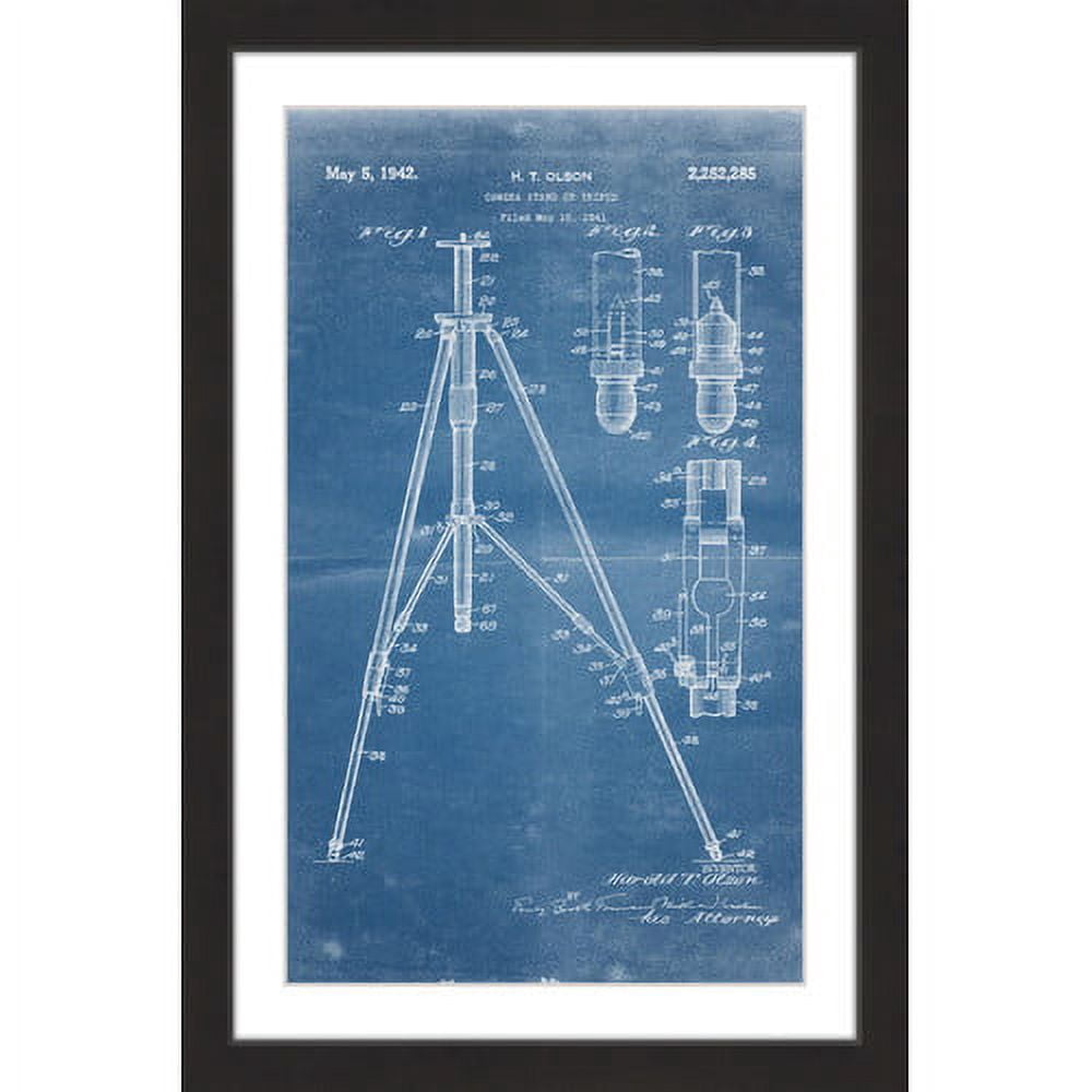 "Tripod 1942 Blueprint" Framed Painting Print
