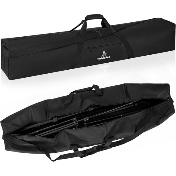 Tripod Carrying Case, 42x8x8in Heavy Duty Tripod Bag with Shoulder Straps and Handles, Multifunctional Monopod Case for Music Stand, Lights, Speakers, Cameras, Booms, Microphone Stands