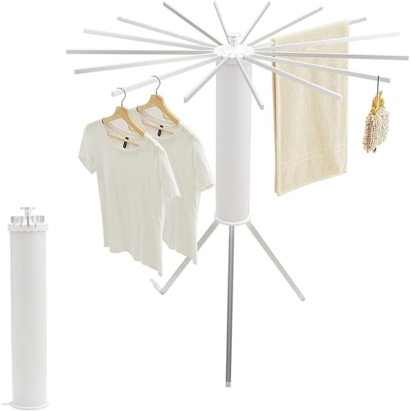 Ncheli Folding Freestanding Clothes Rack, Silver