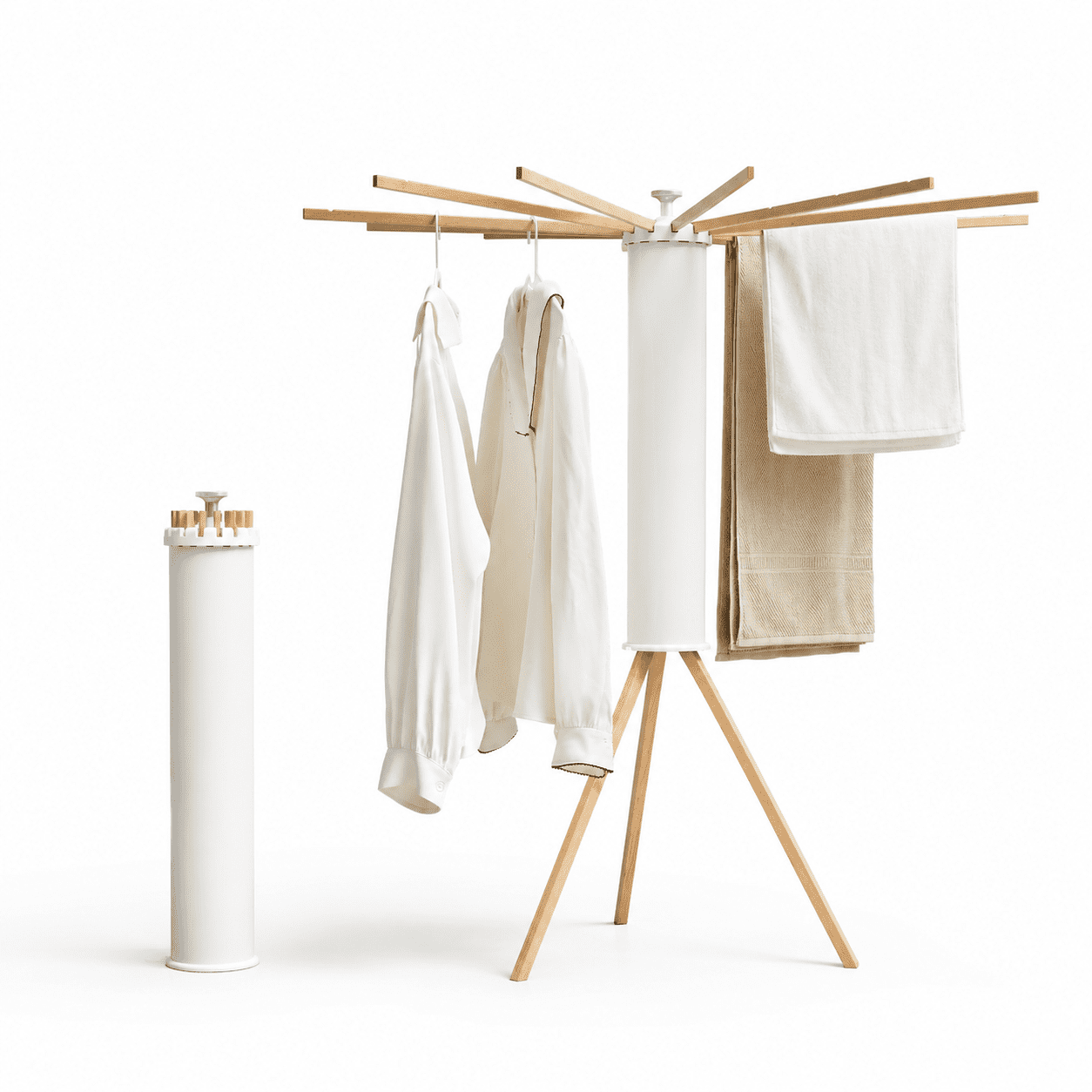 Tripod Clothes Drying Rack Garment Portable And Foldable Space Saving ...
