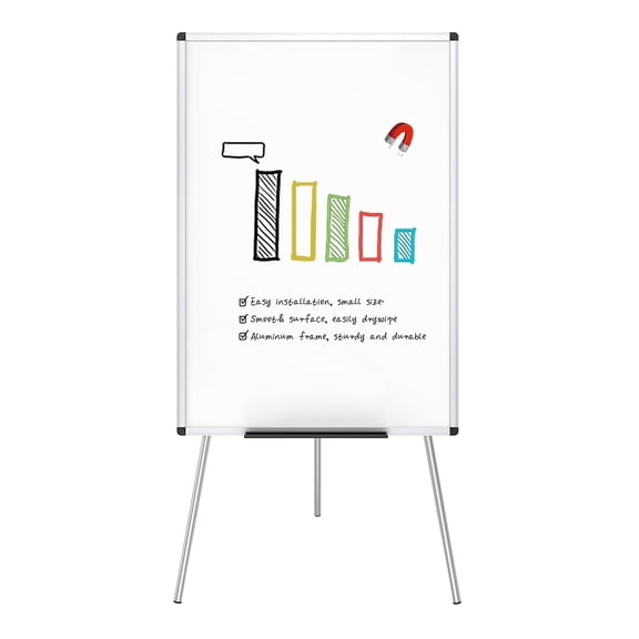 Tripod Dry Erase Whiteboard 36 x 24 Inches Portable Adjustable Easel