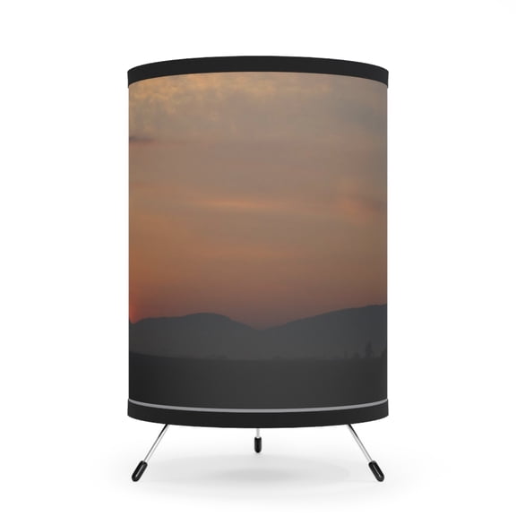 Tripod Lamp with High-Res Printed Shade, US\CA plug