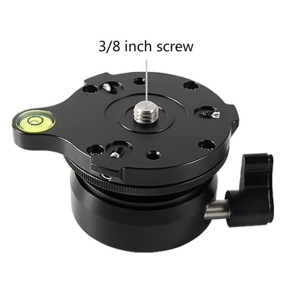 Tripod Leveling Base with Bubble Level Panoramic for Head Tilted up and Down