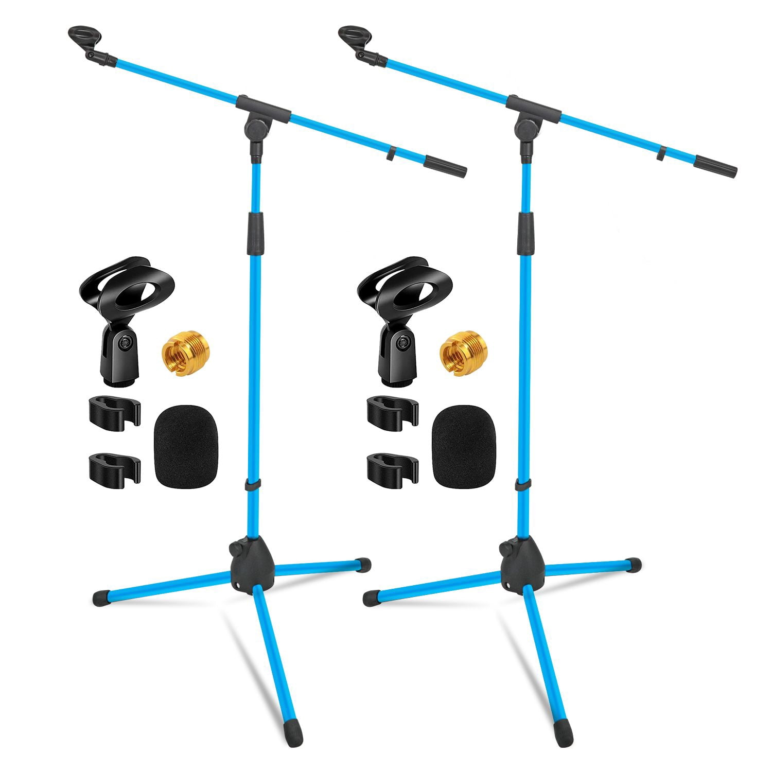 Tripod Mic Stand Floor 2Pcs Adjustable 18 to 72 Inches Sturdy Boom Arm Holder Microphone Stands Pedestal Para Microfono for Singing