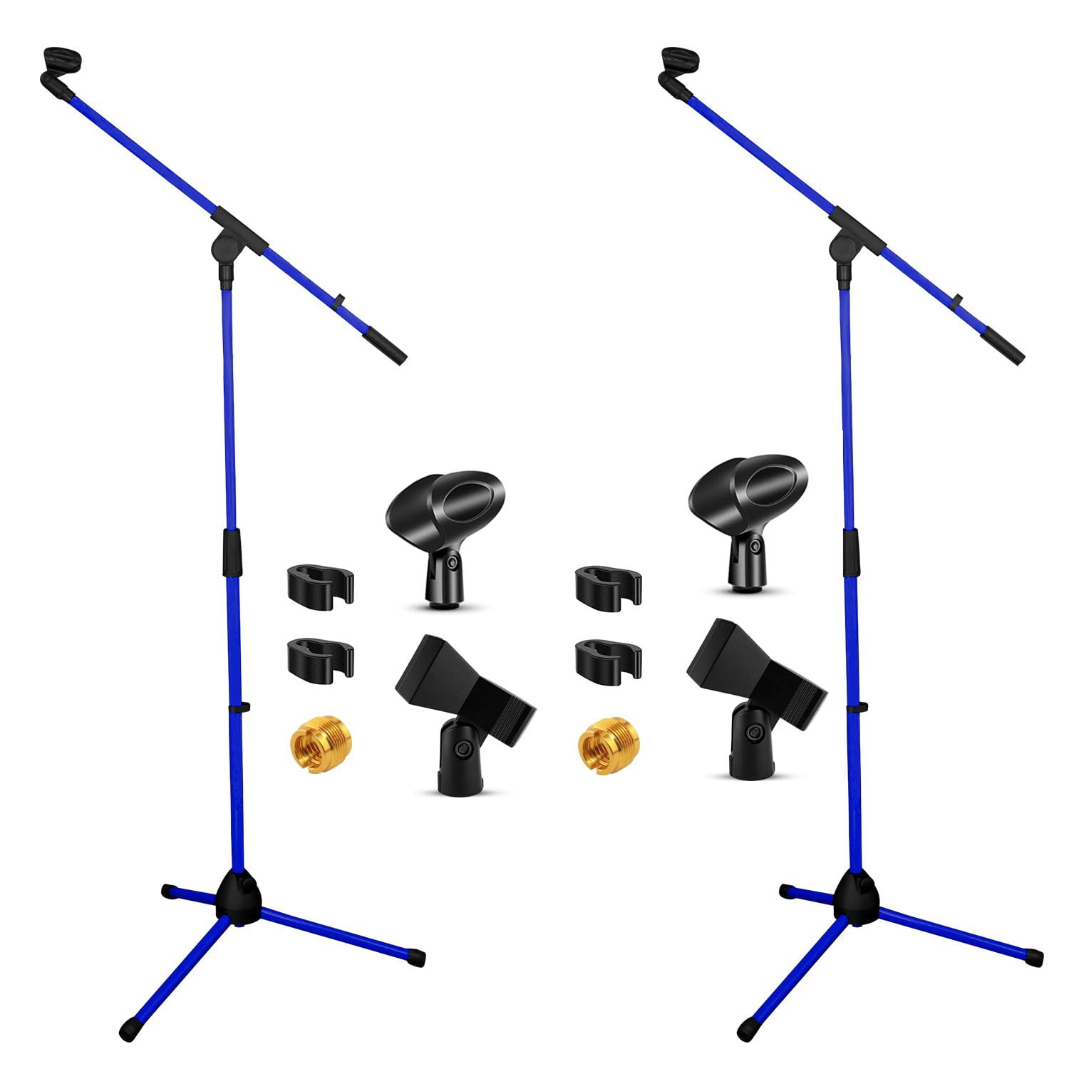 Tripod Mic Stand Floor 2Pcs Adjustable 18 to 72 Inches Sturdy Boom Arm Holder Microphone Stands Pedestal Para Microfono for Singing