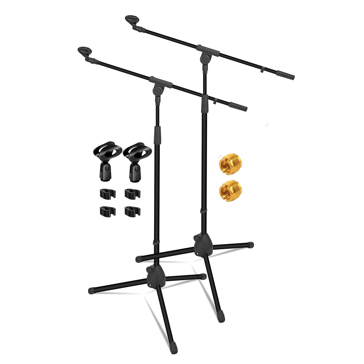 Tripod Mic Stand Floor 2Pcs Adjustable 18 to 72 Inches Sturdy Boom Arm Holder Microphone Stands Pedestal Para Microfono for Singing