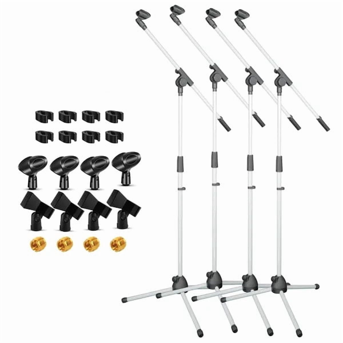 Tripod Mic Stand Floor 4Pcs Adjustable 18 to 72 Inches Sturdy Boom Arm Holder Microphone Stands Pedestal Para Microfono for Singing