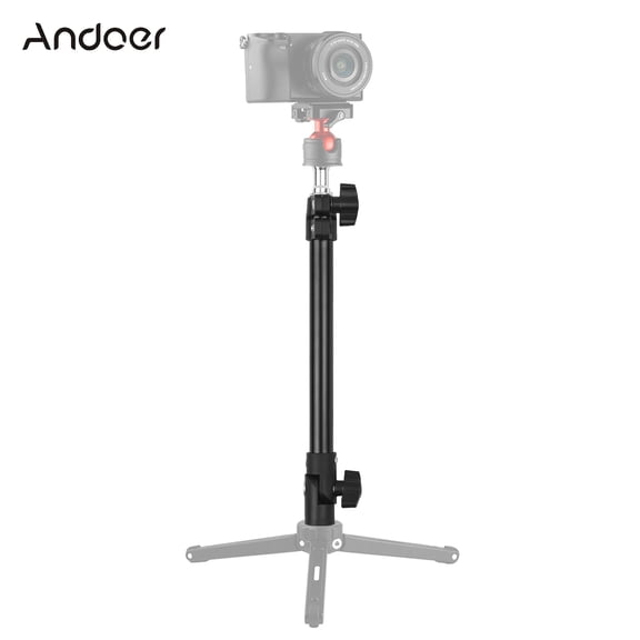 Tripod Multifunctional Universal Aluminum Alloy C Clamp + Adjustable Tripod Extension Rod With 1/4 Inch Screw Adjustable Length Angles 28-46cm For Camera Photography