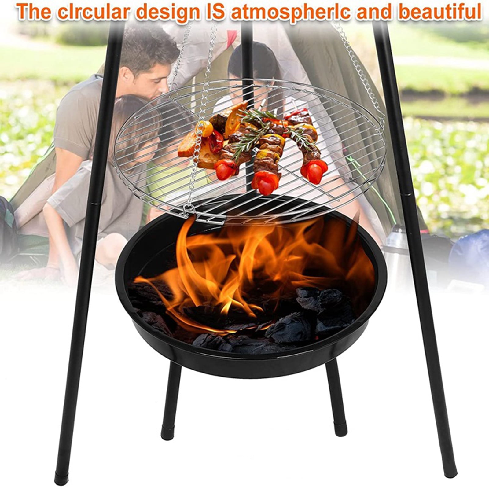 Cauldron fire pit tripod sale