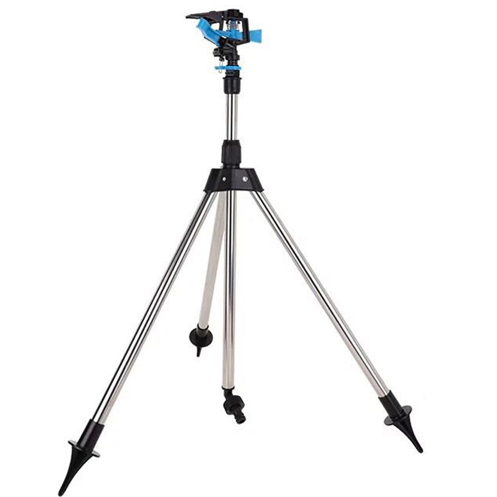 Tripod Sprinkler 1/2 Inch Impact Rotating Water Sprinkler with Adjustable Tripod Base for Garden Lawn Irrigation System Heavy Duty Watering Tool Kit Irigation&nbsp;Supplies #033B