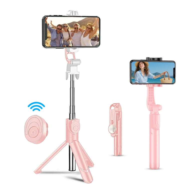 Selfie Stick for Phone, Extendable Travel Tripod with Wireless
