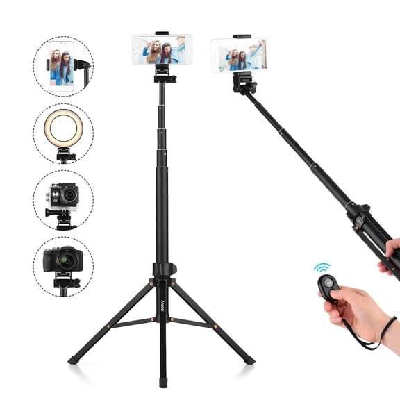 Tripod,Stand Stick Alloy Compatible With Android Remote Ser Compatible Remote Shutter Compatible 1.5m/59in 2-in-1 Stand Alloy With Remote Stick 1.5m/59in Stick Alloy With Buzhi Plive Eryue