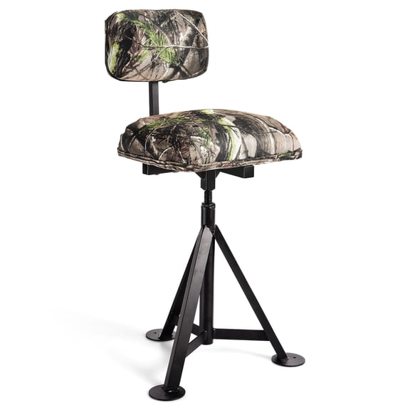 Tripod Swivel Hunting Chair with Detachable Backrest, Portable Blind Stool for Hunting