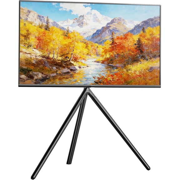 Tripod TV Stand for 4565 in TVs up to 88 lb, Swivel & Height Adjustable Easel TV Stand with Cable Management, Universal VESA up to 400x400 mm, Floor TV Stand for Living Room & Bedroom