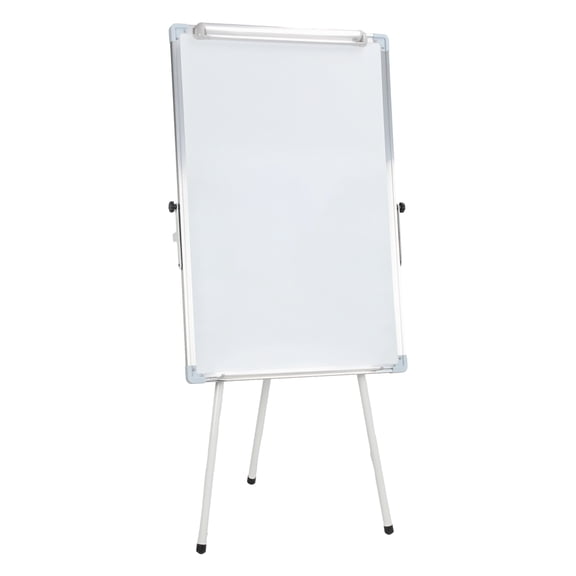 Tripod Writing Board with Paper Clamp And Pen Storage Rack,Single-sided Foldable Magnetic Whiteboard,Smooth Writing Surface Adjustable Height Whiteboard with Non-slip Rubber Feet