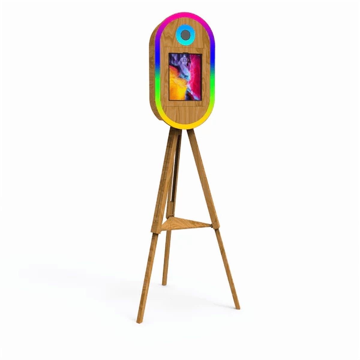 Tripod iPad DSLR Photo Booth Compatible with all Size iPad and DSLR camera Built-in RGB ring light for Parties and Weddings Events & Business
