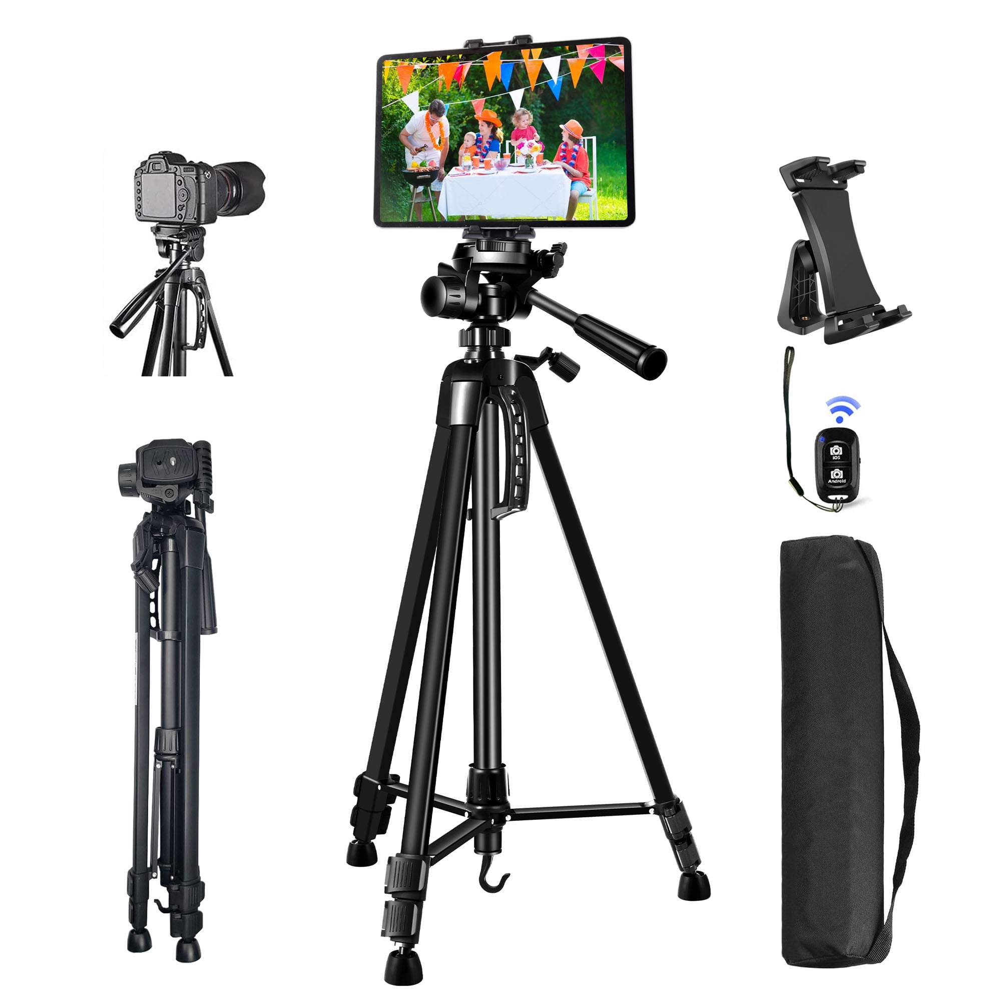 Tripod for iPad iPhone, Heavy Duty Tablet Tripod Stand Mount Holder