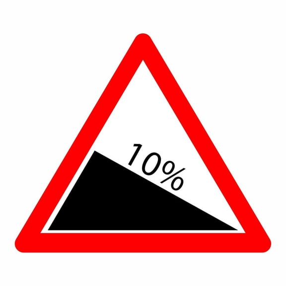 TripodBrothers Blue Escalator Directional Information Facility Sign Sticker, 12.70 x 12.70 cm Vinyl Decal, Pack of 10