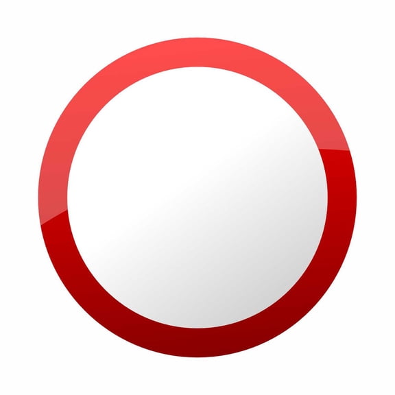 TripodBrothers Red Circle No Parking Symbol Restriction Sign Sticker, 12.70 x 12.70 cm Vinyl Decal, Pack of 10