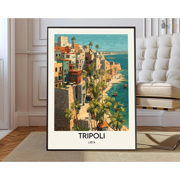 Tripoli Libya Cityscape Wall Art Travel Decor Photo Print, Unframed Paper Poster 8x10in