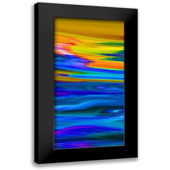 Tripp 11x18 Black Modern Framed Museum Art Print Titled - Sunset Waves I
