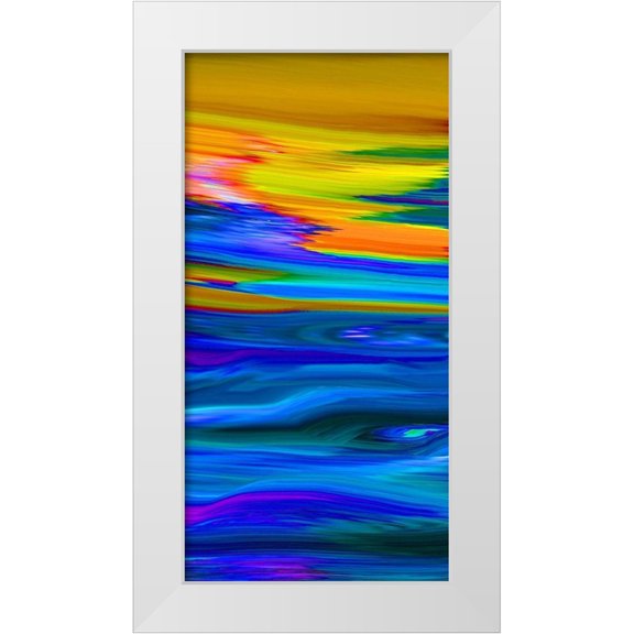 Tripp 9x14 White Modern Wood Framed Museum Art Print Titled - Sunset Waves I