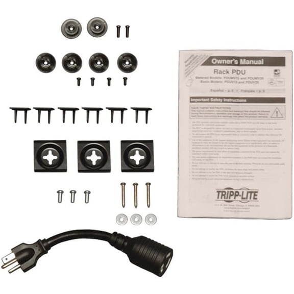Tripp Lite 1.9 kilowatts 15 ft. PDU Basic 28 5-15-20R L5-20P 5-20P Adapter Cord with 60 in. 0U Rack