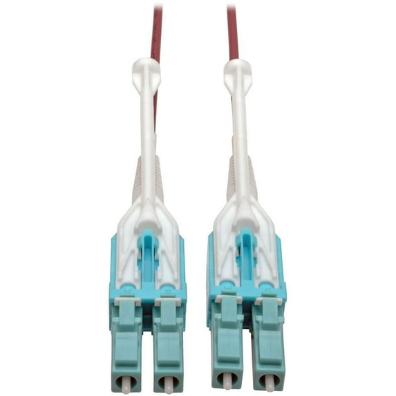 Tripp Lite 10 Gb Duplex Multimode 50/125 OM4 LSZH Fiber Patch Cable (LC/LC), Push/Pull Tabs, Magenta, 9 m (29.5 ft.)