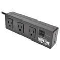 thumbnail image 1 of Tripp Lite  10 ft. 3 Outlet Surge Protector with 2 USB Ports & Desk Clamp - Black, 1 of 1