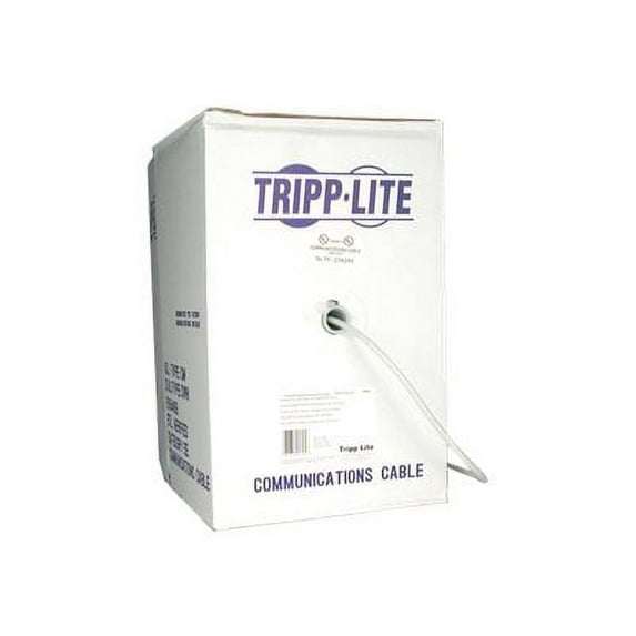 Tripp Lite 1000ft Cat5e 350MHz Bulk Stranded-Core PVC Cable - Gray