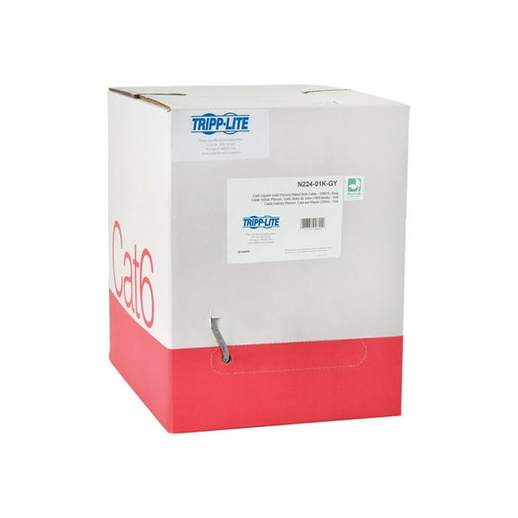 Tripp Lite 1000ft Cat6 Gigabit Bulk Unshielded Ethernet Cable Gray N22401KGY