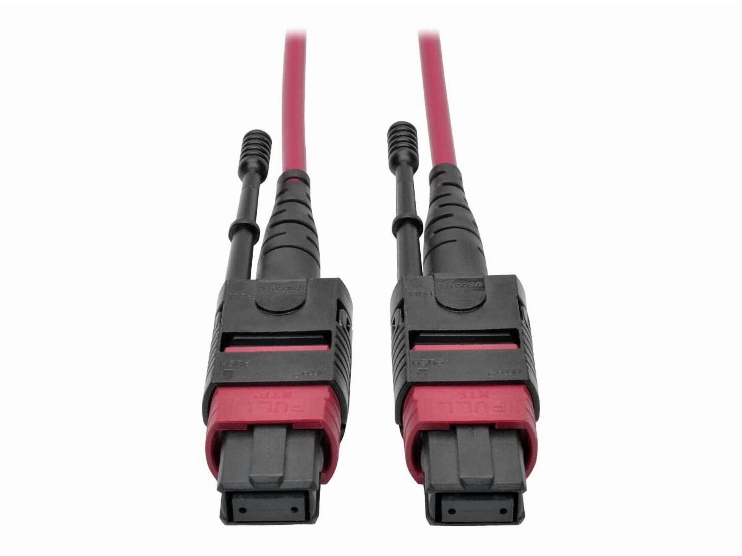 Tripp Lite 10M 40/100GbE MTP/MPO OM4 Plenum-Rated Multimode Patch Cable, Magenta