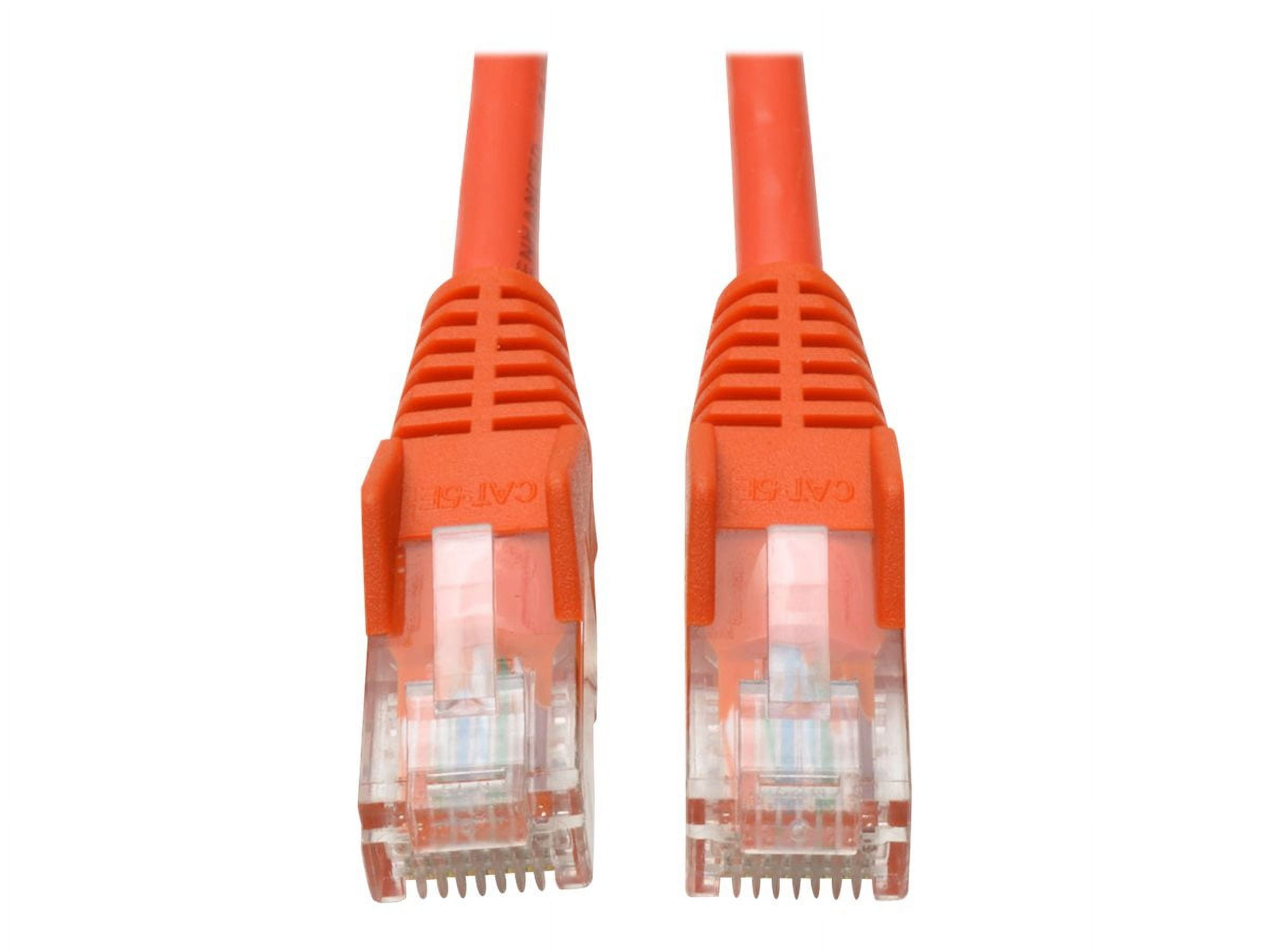 Eaton Tripp Lite Series Cat5e 350 MHz Snagless Molded (UTP) Ethernet Cable (RJ45 M/M), PoE - Orange, 10 ft. (3.05 m) - Patch cable - RJ-45 (M) to RJ-45 (M) - 3.05 m - UTP - CAT 5e - molded, snagless, stranded - orange