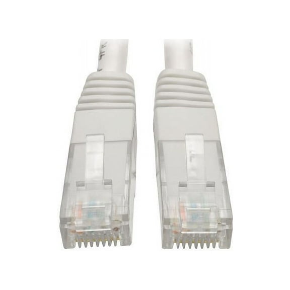 Eaton Tripp Lite Series Cat6 Gigabit Molded UTP Ethernet Cable RJ45 M/M PoE White 10 ft. 3.05 m