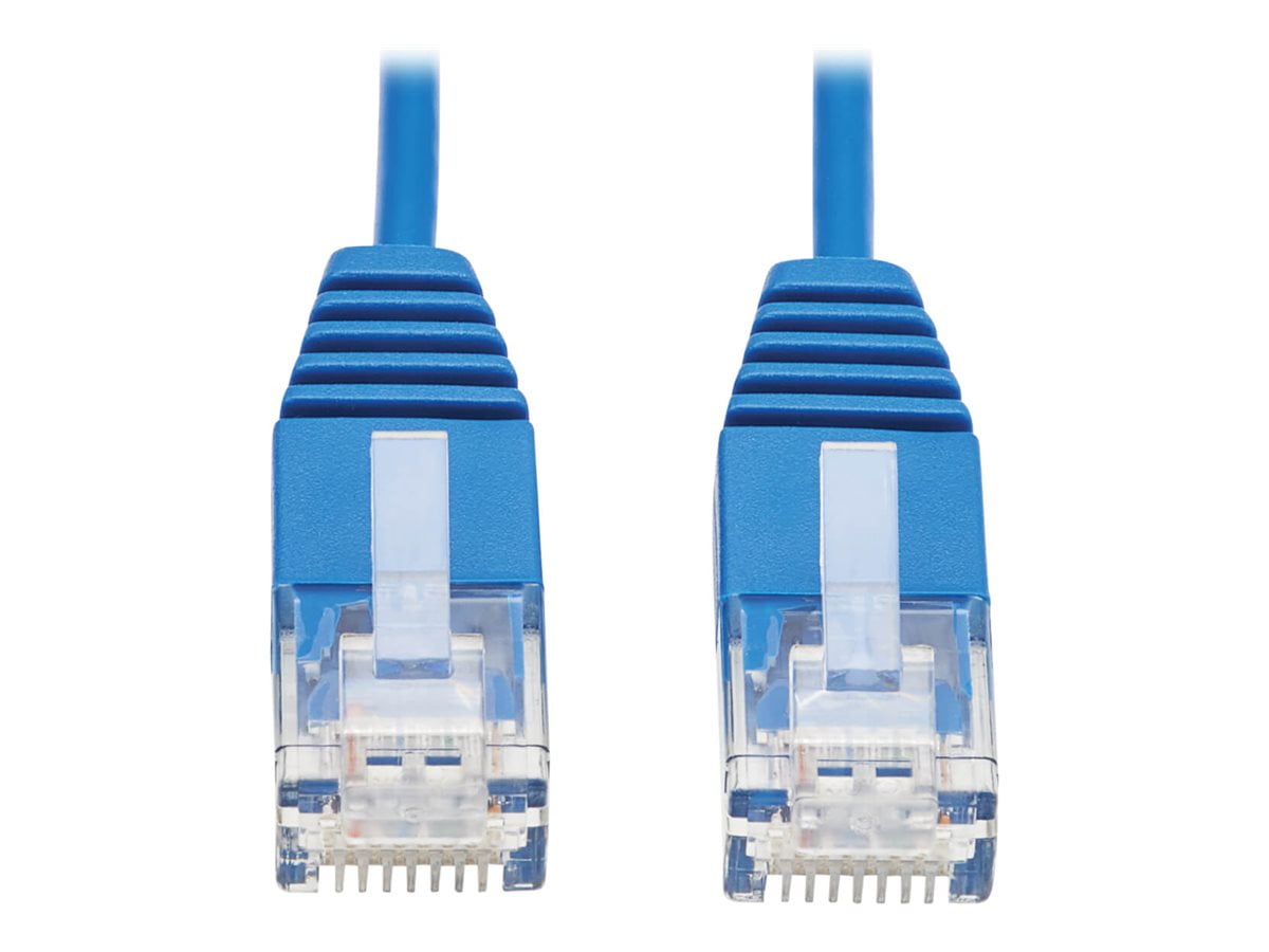 Tripp Lite 10ft Cat6 Ultra-Slim Molded UTP Network Patch Cable, Blue N200UR10BL