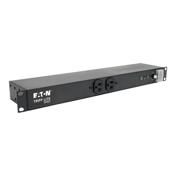 Tripp Lite 12-Outlet Network Server Surge Protector, 15 ft. Cord with L5-20P Plug, 1U Rack-Mount, 3840 Joules, Diagnostic LEDs (IBAR12-20T)